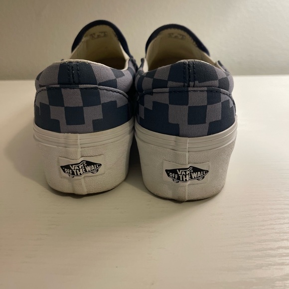 Vans classic Blue checkered Platform, 7.5 woman’s - Picture 5 of 7